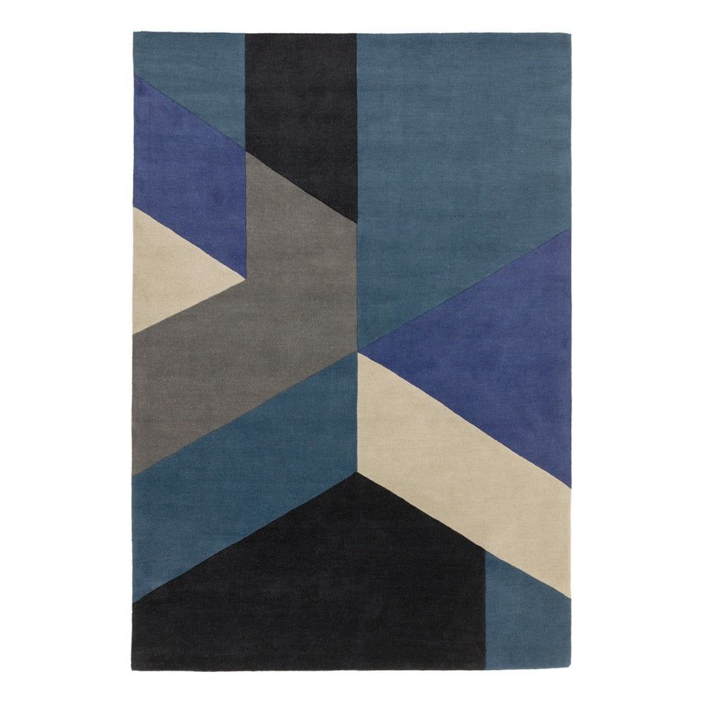 Modrý koberec Asiatic Carpets Big Geo, 160 x 230 cm - Bonami.sk