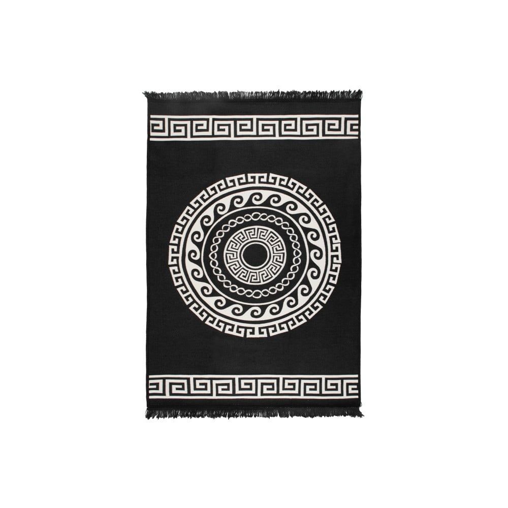 Béžovo-čierny obojstranný koberec Mandala, 120 × 180 cm - Bonami.sk