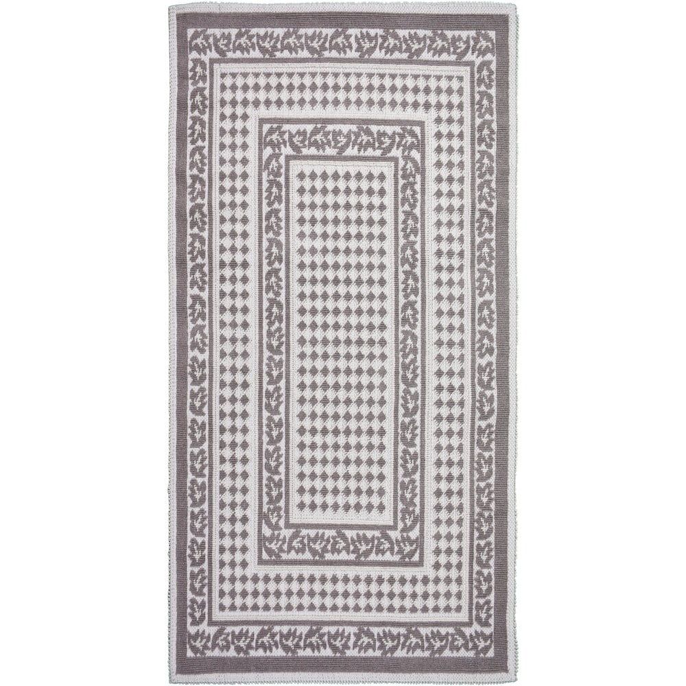 Sivobéžový bavlnený koberec Vitaus Olivia, 60 × 90 cm - Bonami.sk