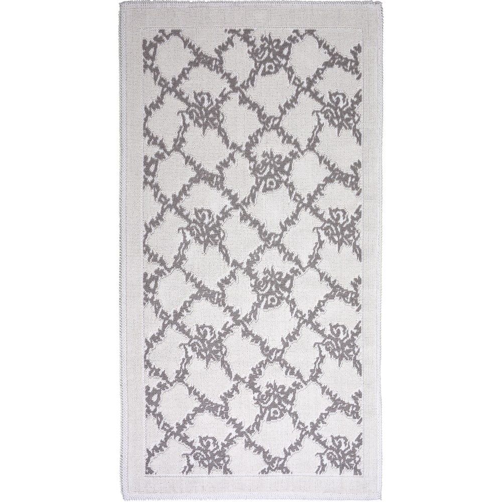 Sivobéžový bavlnený koberec Vitaus Sarmasik, 80 × 200 cm - Bonami.sk