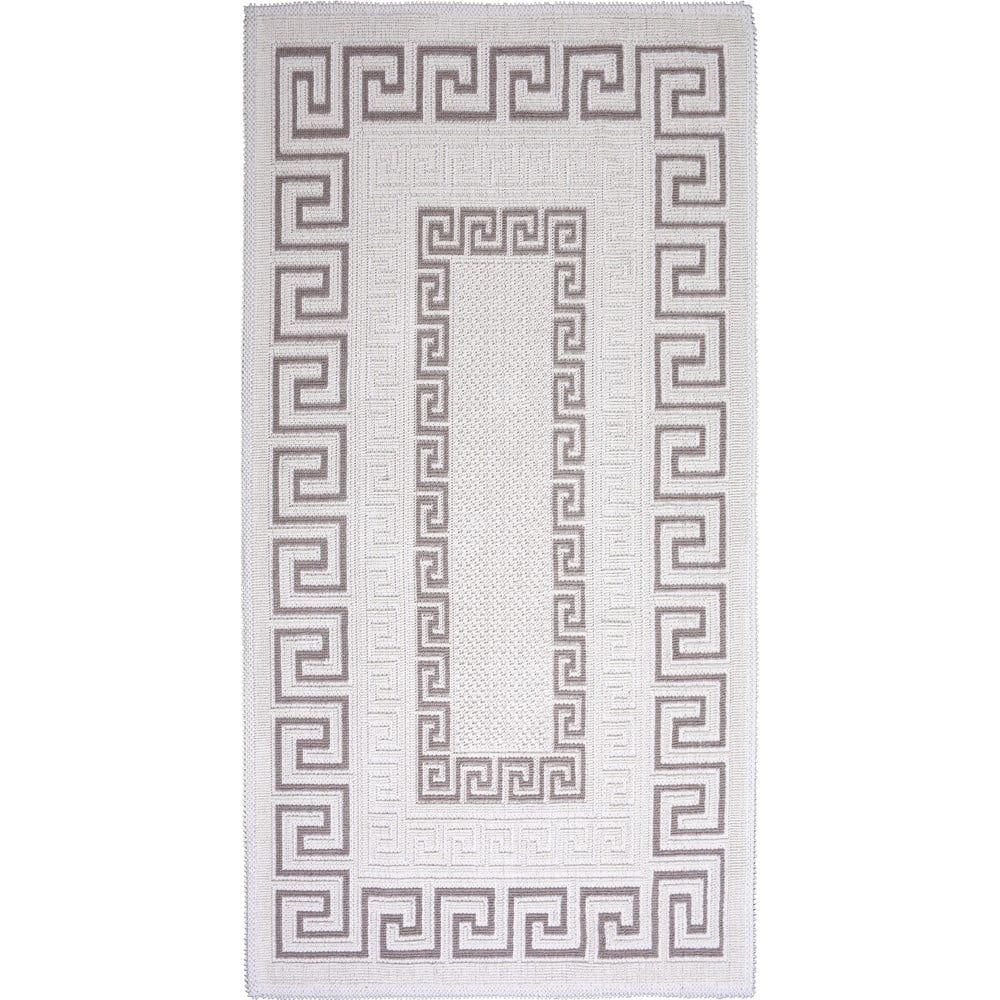 Sivo-béžový bavlnený koberec Vitaus Versace, 100 × 150 cm - Bonami.sk