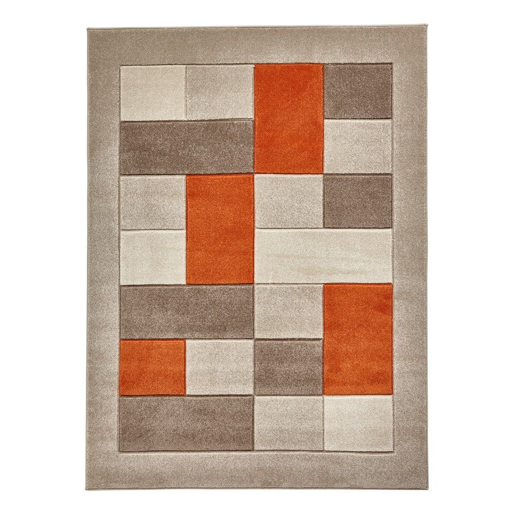 Béžovo-oranžový koberec Think Rugs Matri×, 60 × 120 cm - Bonami.sk