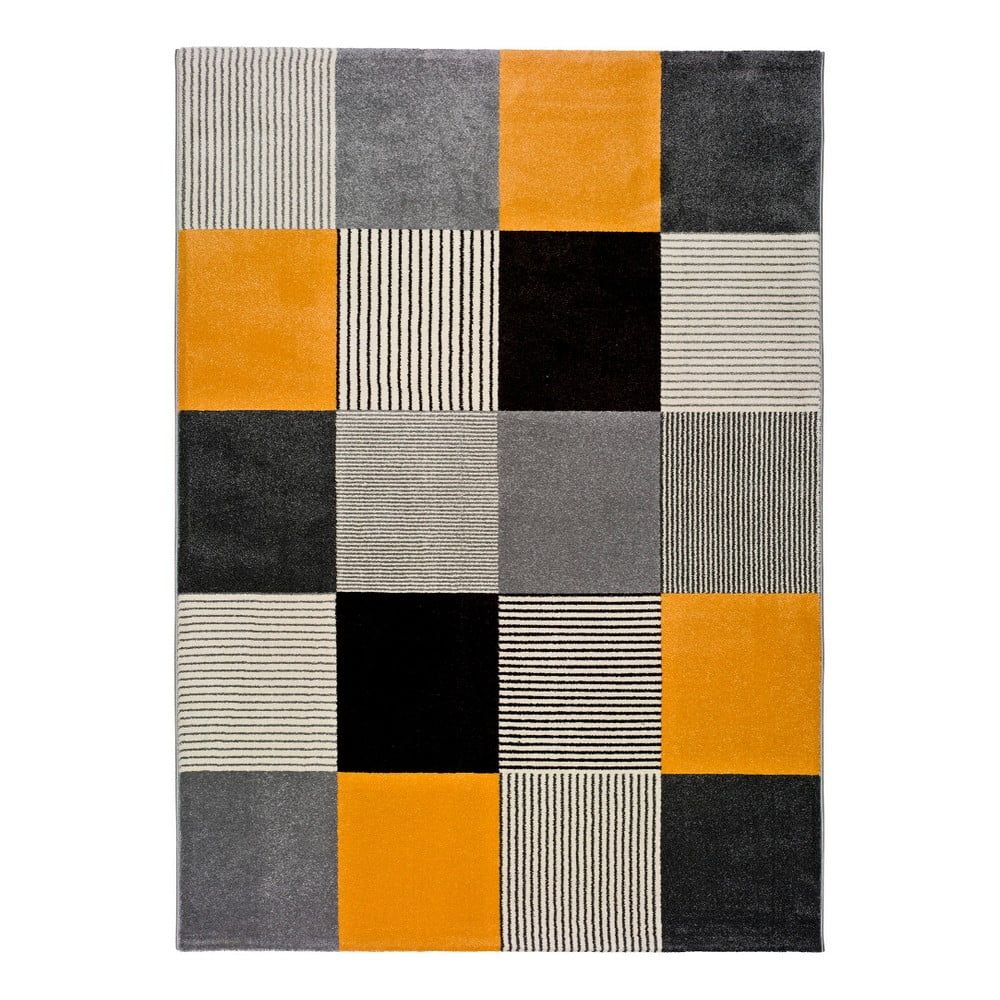 Oranžovo-sivý koberec Universal Gladys Lento, 80 × 150 cm - Bonami.sk
