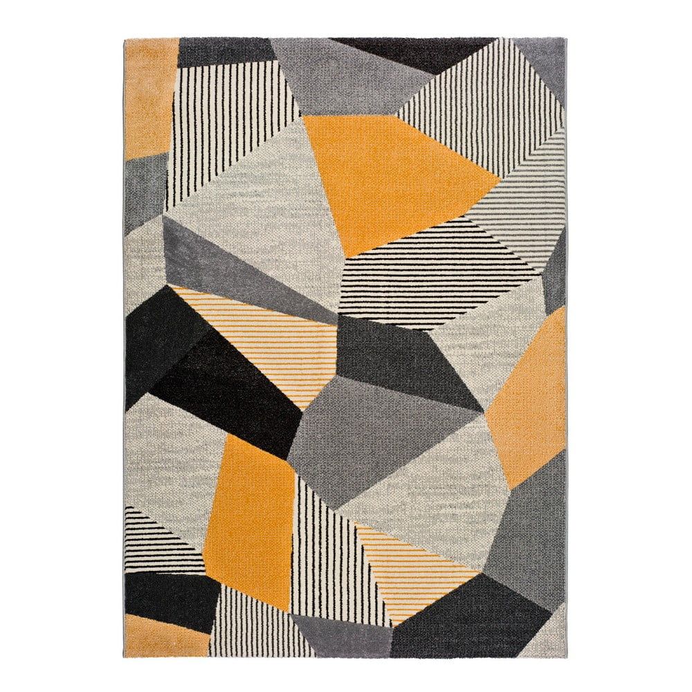 Oranžovo-sivý koberec Universal Gladys Sarr, 80 × 150 cm - Bonami.sk