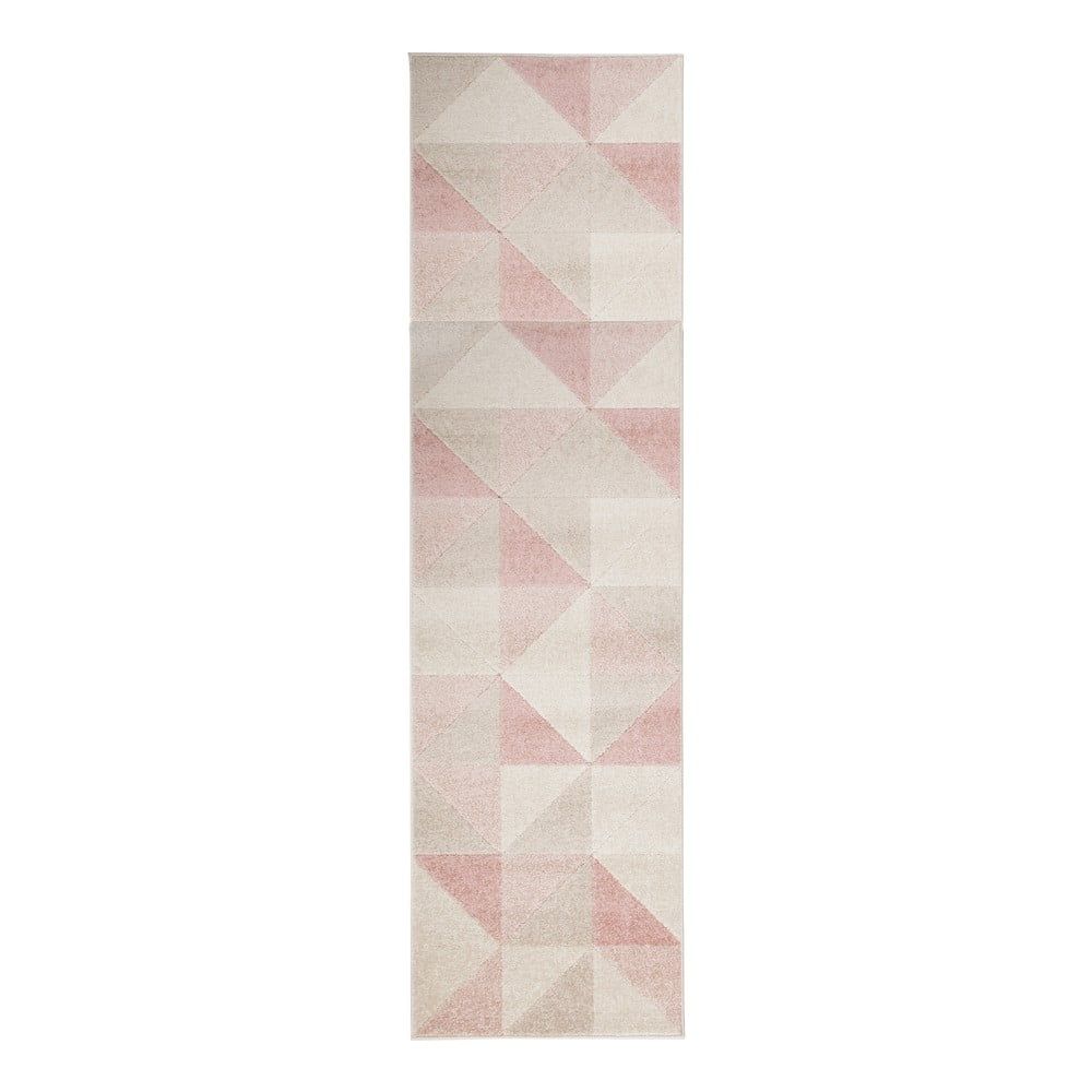 Ružový koberec Flair Rugs Urban Triangle, 60 x 220 cm - Bonami.sk