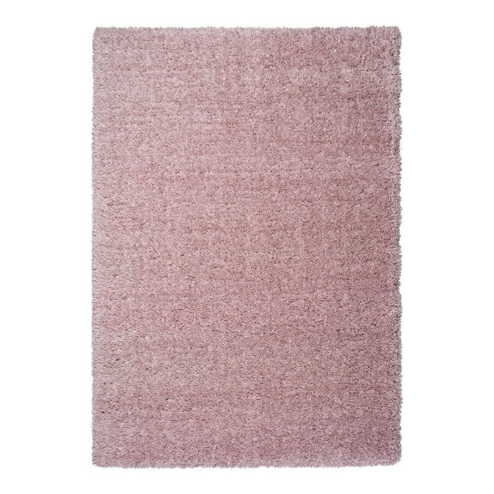 Ružový koberec Universal Floki Liso, 60 × 120 cm - Bonami.sk