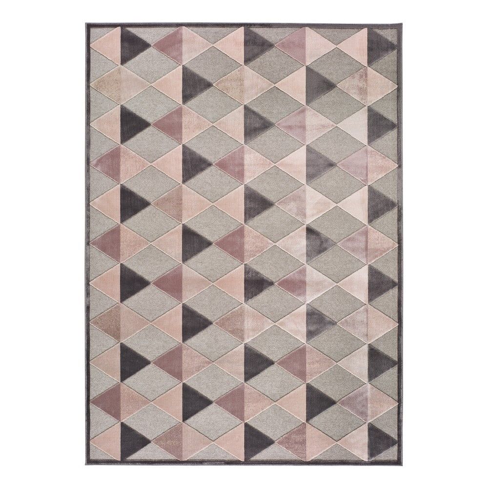 Sivo-ružový koberec Universal Farashe Triangle, 120 x 170 cm - Bonami.sk