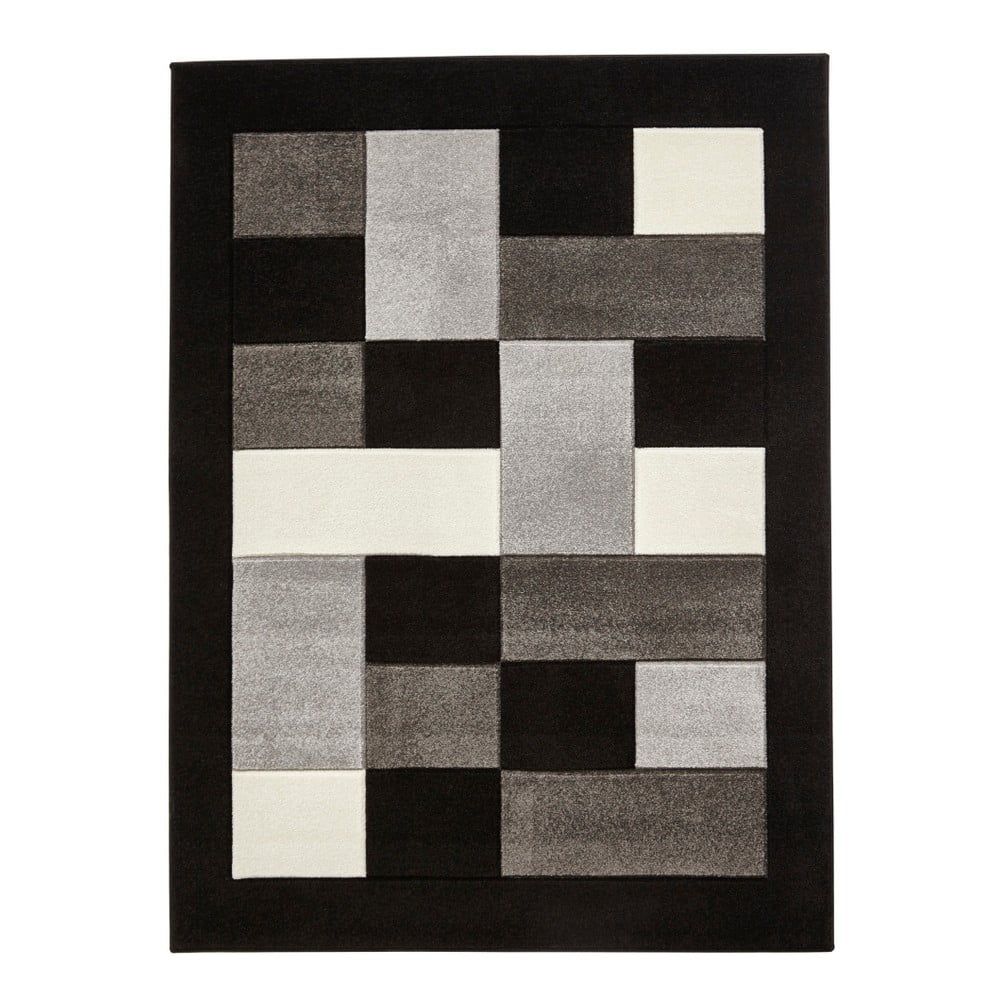 Sivo-čierny koberec Think Rugs Matrix, 80 × 150 cm - Bonami.sk
