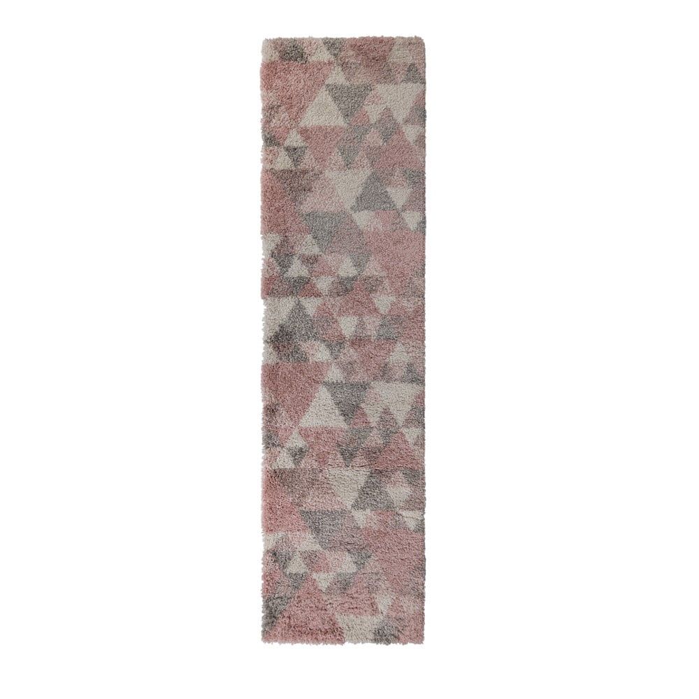 Sivo-ružový koberec Flair Rugs Nuru, 60 x 230 cm - Bonami.sk