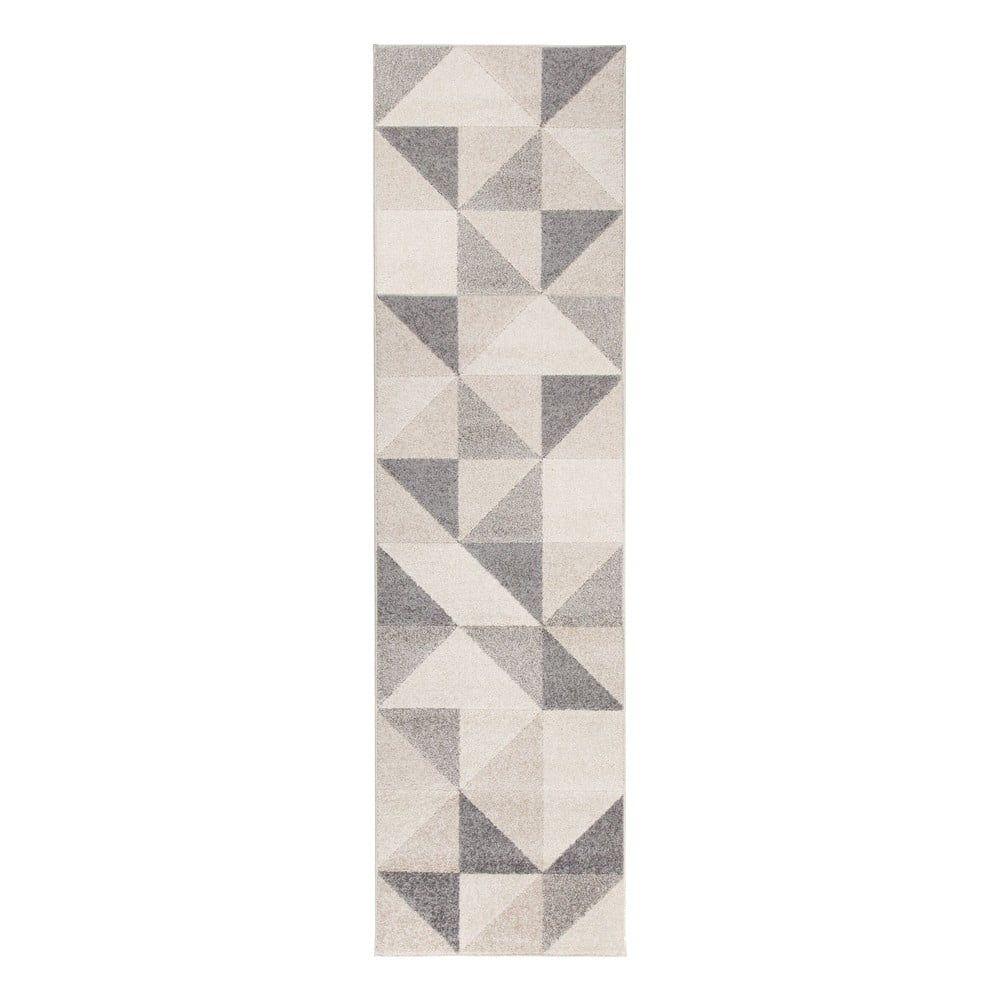 Sivo-ružový koberec Flair Rugs Urban Triangle, 60 x 220 cm - Bonami.sk