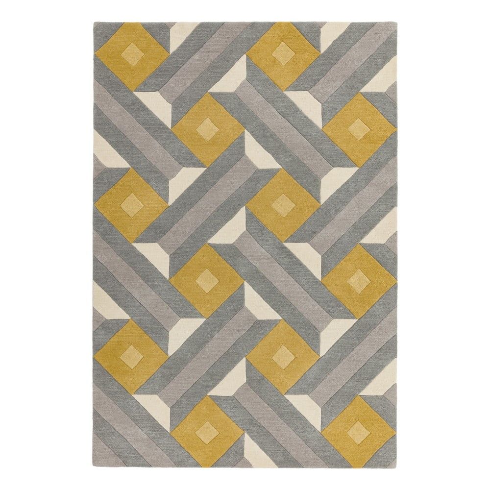 Sivo-žltý koberec Asiatic Carpets Motif, 120 x 170 cm - Bonami.sk