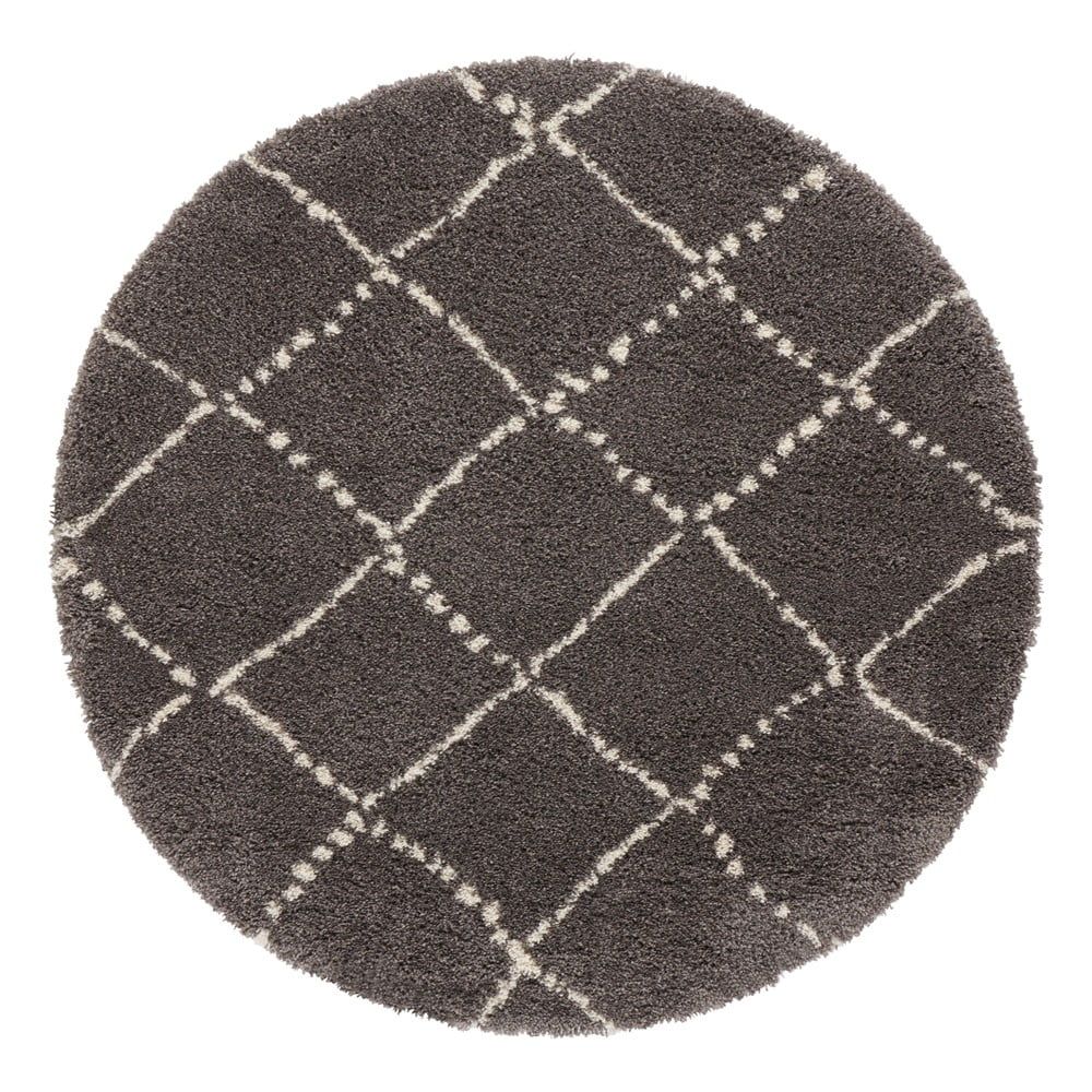 Sivý koberec Mint Rugs Hash, ⌀ 120 cm - Bonami.sk