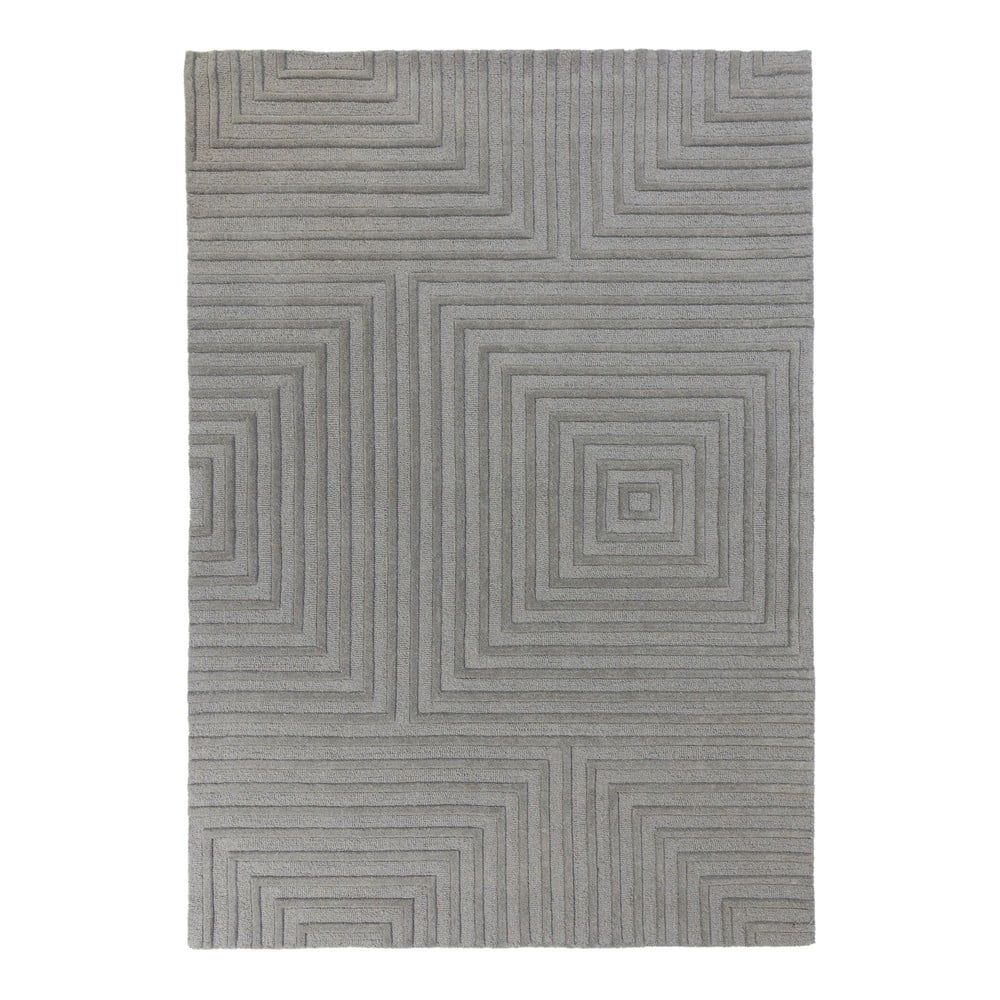 Sivý vlnený koberec Flair Rugs Estela, 160 x 230 cm - Bonami.sk
