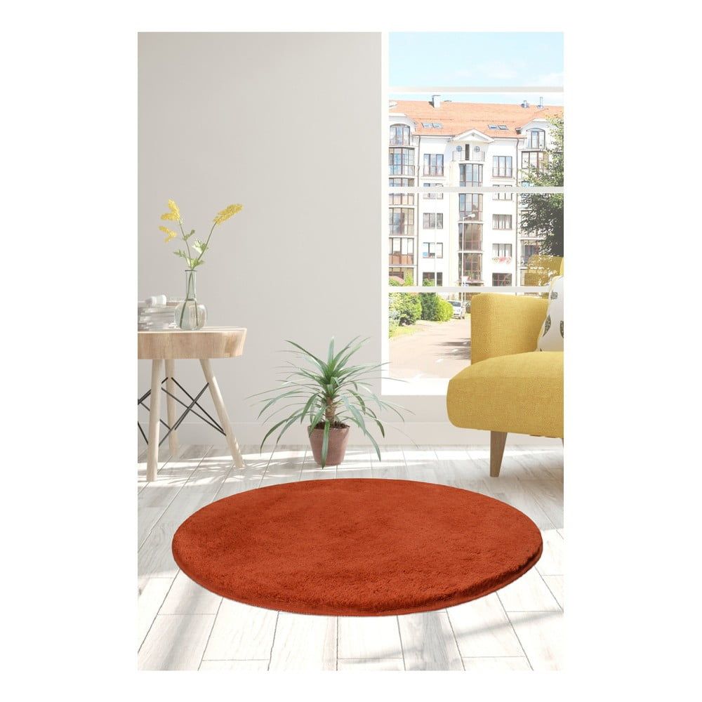 Tehlovočervený koberec Milano, ⌀ 90 cm - Bonami.sk