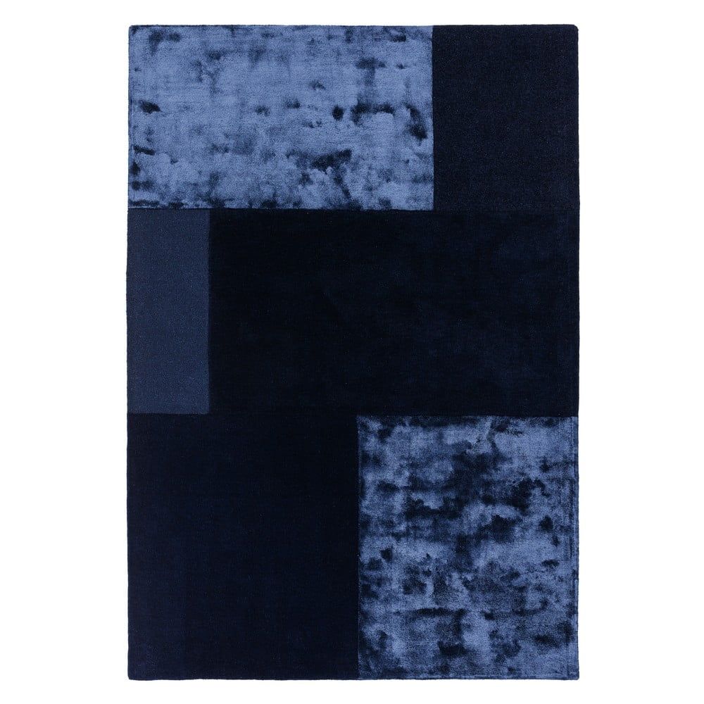 Tmavomodrý koberec Asiatic Carpets Tate Tonal Textures, 160 x 230 cm - Bonami.sk