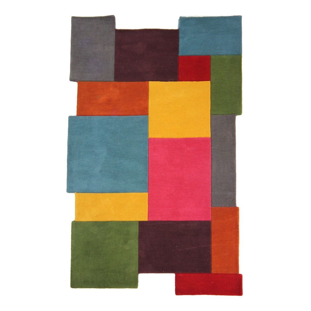 Farebný vlnený koberec Flair Rugs Illusion Collage, 120 x 180 cm - Bonami.sk
