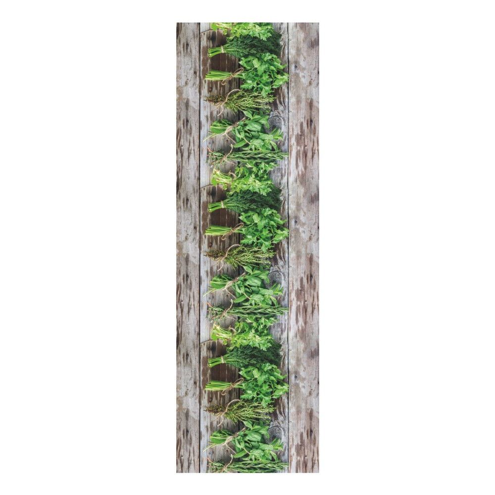 Hnedo-zelený behúň Floorita Aromatica, 58 × 115 cm - Bonami.sk