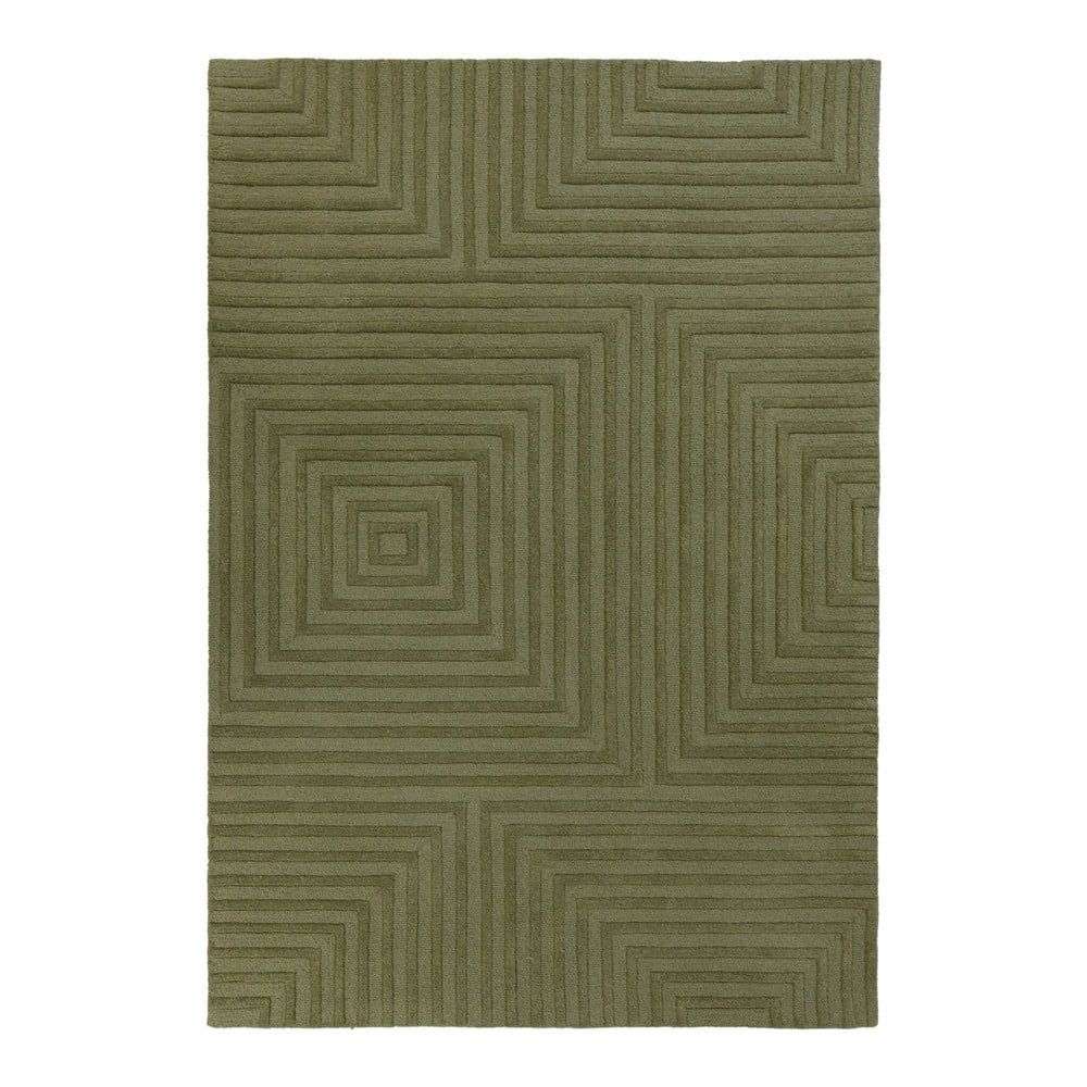 Zelený vlnený koberec Flair Rugs Estela, 120 x 170 cm - Bonami.sk