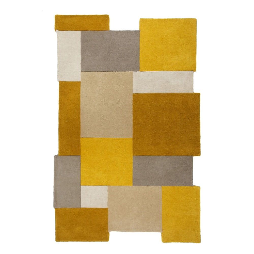 Žlto-béžový vlnený koberec Flair Rugs Collage, 150 x 240 cm - Bonami.sk