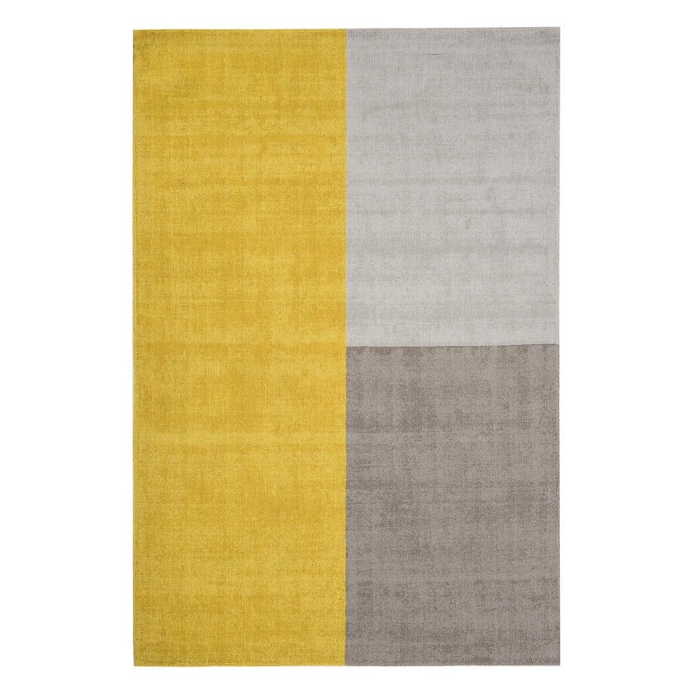 Žlto-sivý koberec Asiatic Carpets Blox, 160 x 230 cm - Bonami.sk