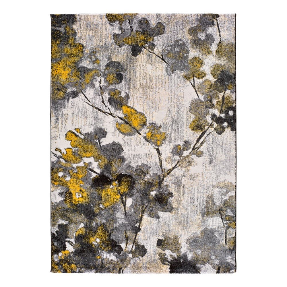 Žlto-šedý koberec Universal Bukit Mustard, 80 x 150 cm - Bonami.sk