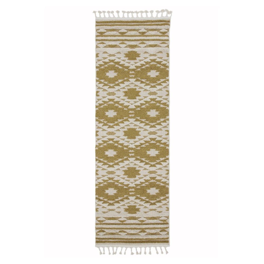 Žltý koberec Asiatic Carpets Taza, 80 x 240 cm - Bonami.sk