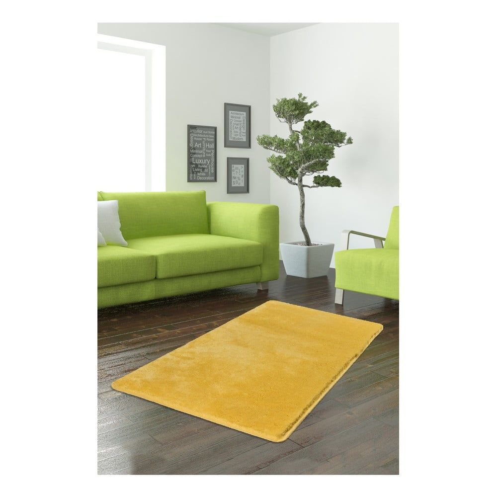 Žltý koberec Milano, 120 × 70 cm - Bonami.sk