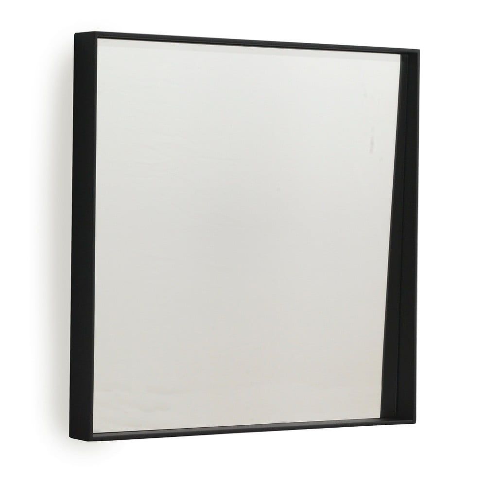 Čierne nástenné zrkadlo Geese Thin, 40 × 40 cm - Bonami.sk