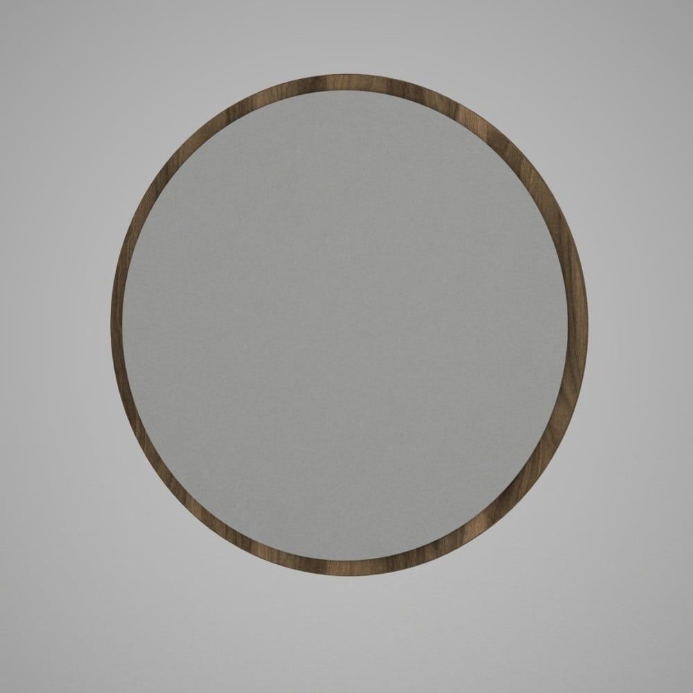 Guľaté nástenné zrkadlo v hnedom ráme Glob, ⌀ 59 cm - Bonami.sk