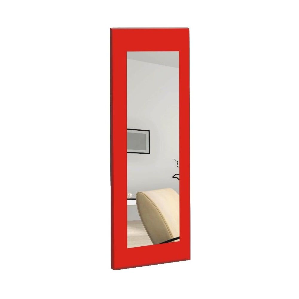 Nástenné zrkadlo s červeným rámom Oyo Concept Chiva, 40 x 120 cm - Bonami.sk
