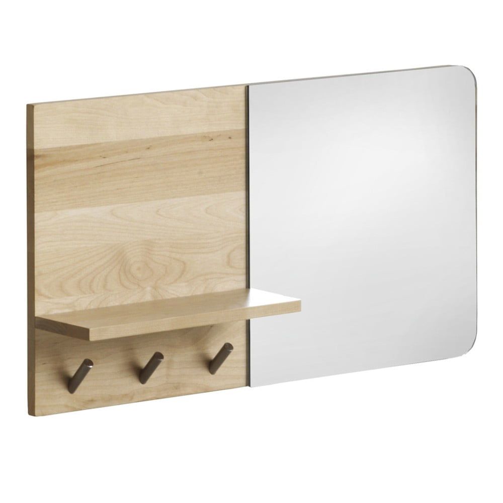 Nástenné zrkadlo s poličkou z brezového dreva Geese Stockholm - Bonami.sk