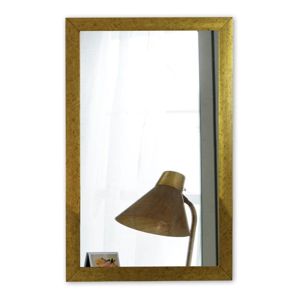 Nástenné zrkadlo s rámom v zlatej farbe Oyo Concept, 40 x 55 cm - Bonami.sk