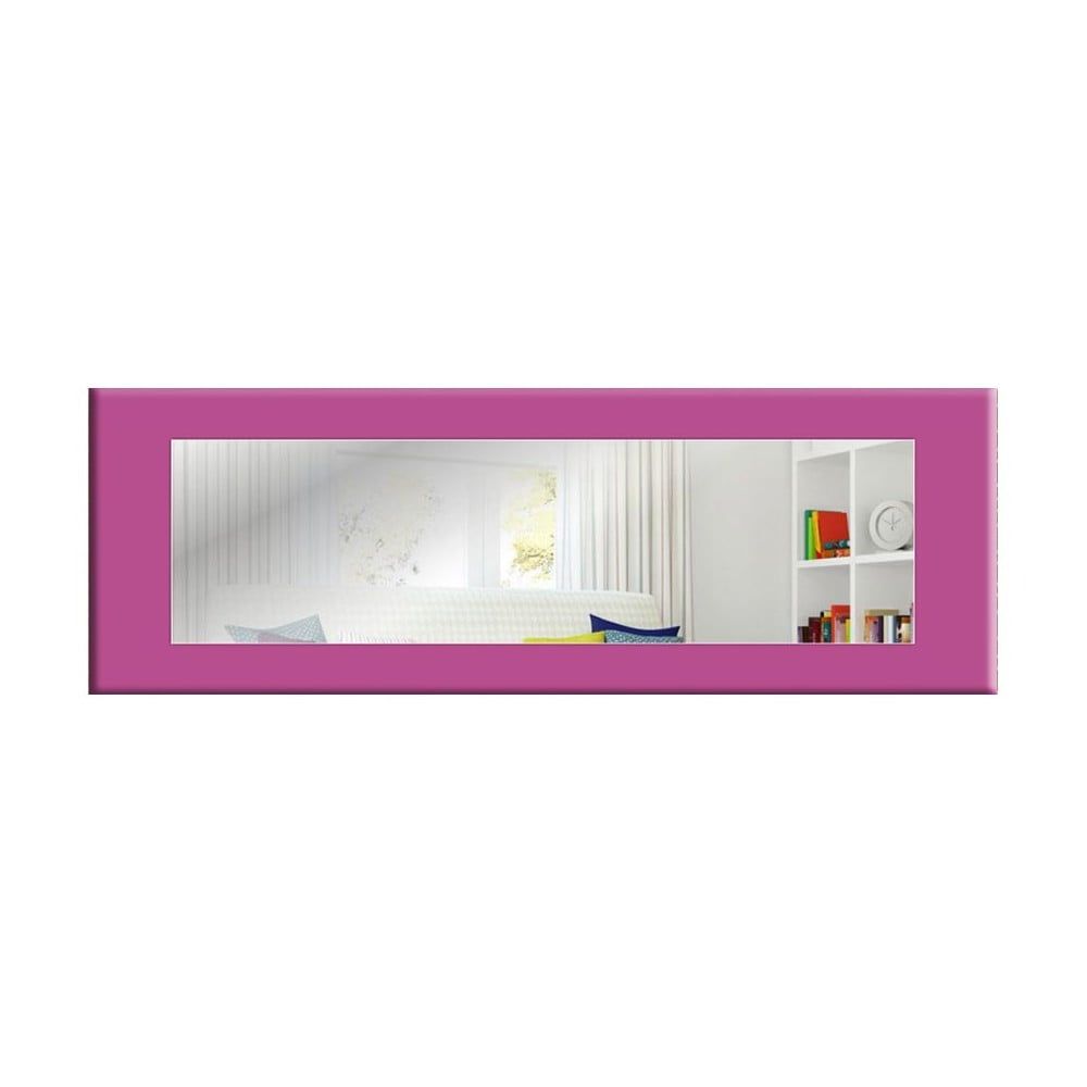 Nástenné zrkadlo s ružovofialovým rámom Oyo Concept Eve, 120 x 40 cm - Bonami.sk