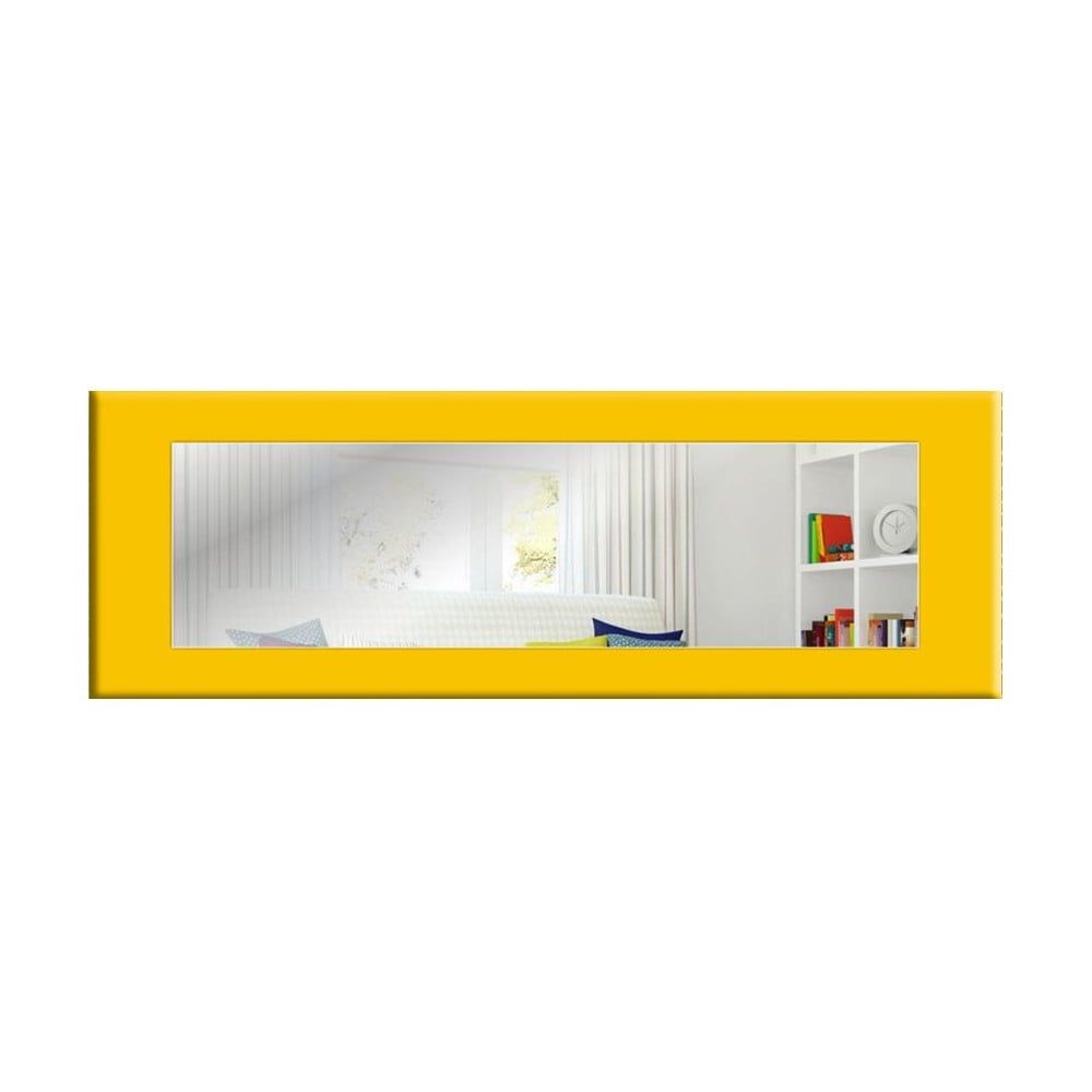 Nástenné zrkadlo so žltým rámom Oyo Concept Eve, 120 x 40 cm - Bonami.sk