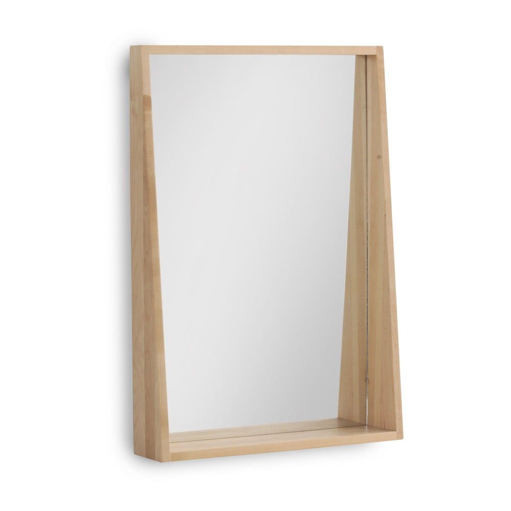 Nástenné zrkadlo z brezového dreva Geese Pure, 65 × 45 cm - Bonami.sk