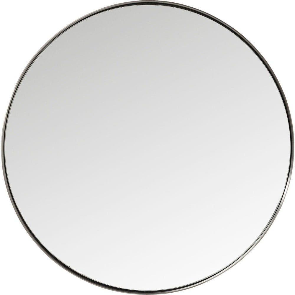 Okrúhle zrkadlo s čiernym rámom Kare Design Round Curve, ⌀ 100 cm - Bonami.sk