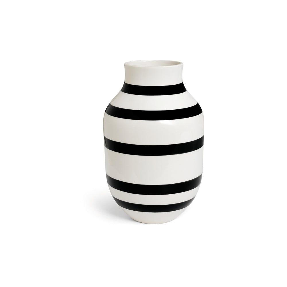 Čierno-biela kameninová váza Kähler Design Omaggio, výška 30,5 cm - Bonami.sk