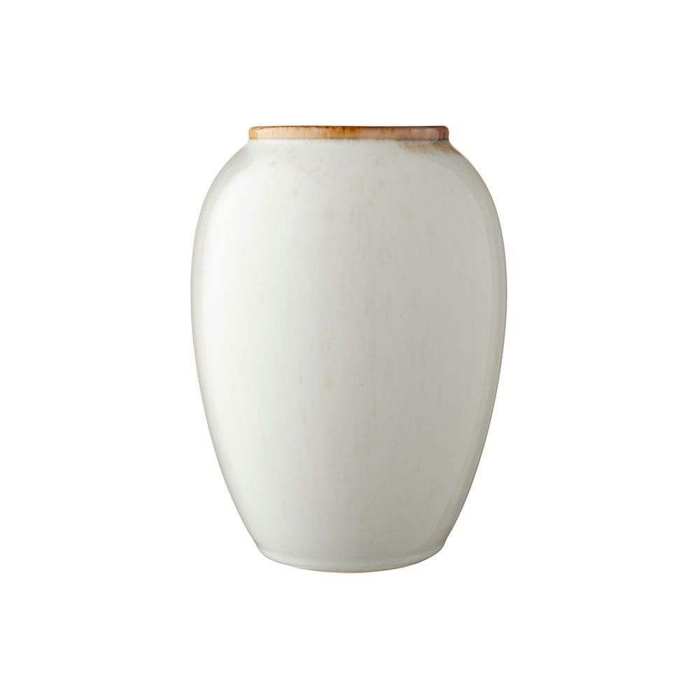 Krémovo-biela kameninová váza Bitz Basics Cream, výška 20 cm - Bonami.sk