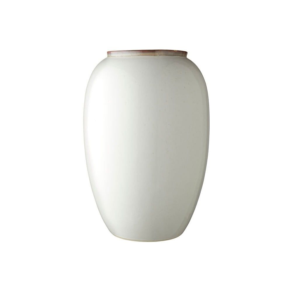 Krémovo-biela kameninová váza Bitz Basics Cream, výška 50 cm - Bonami.sk