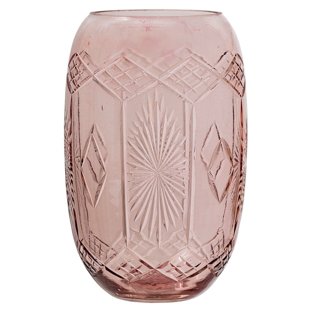 Ružová sklenená váza Bloomingville Ornaments - Bonami.sk