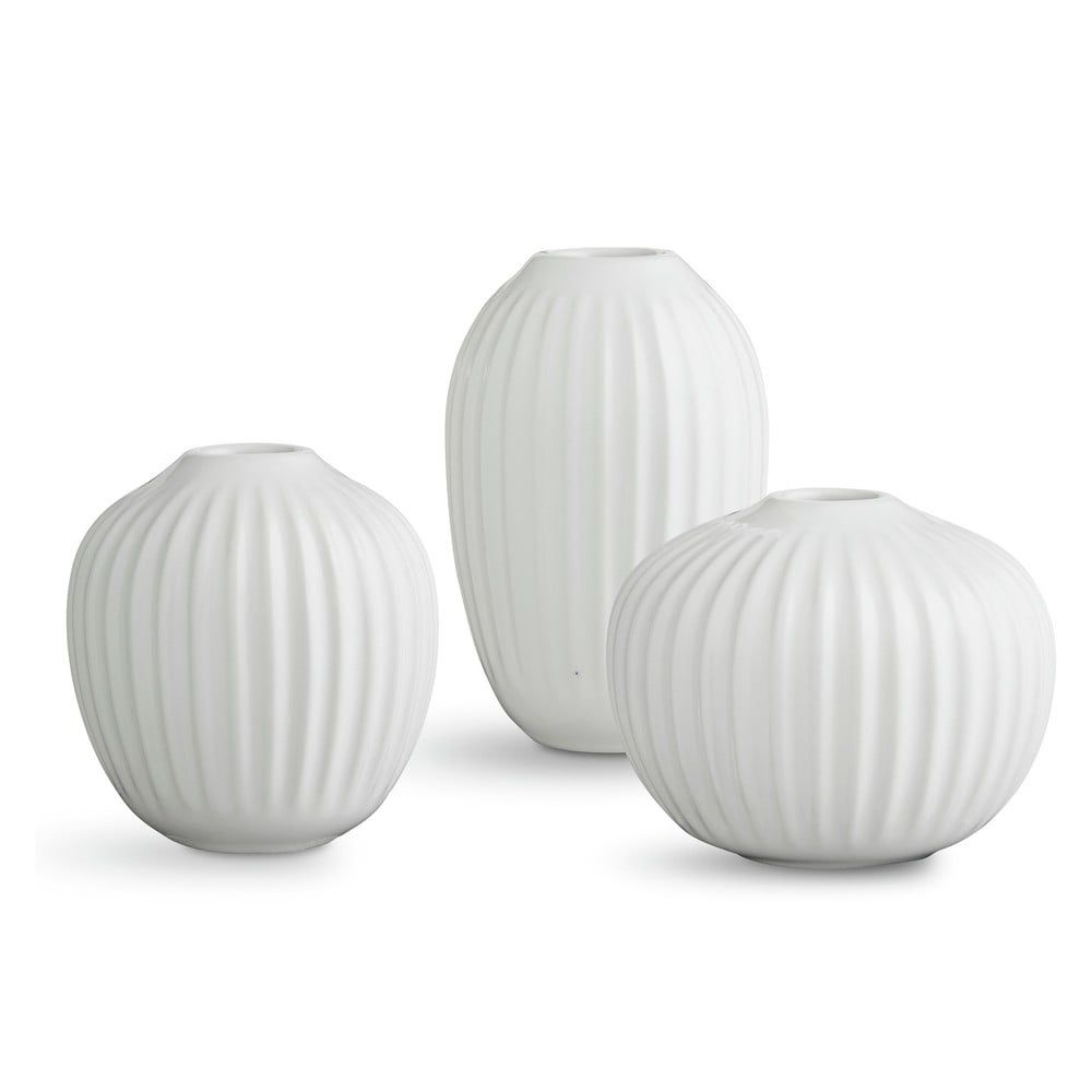 Súprava 3 kameninových bielych váz Kähler Design Hammershoi Miniature - Bonami.sk