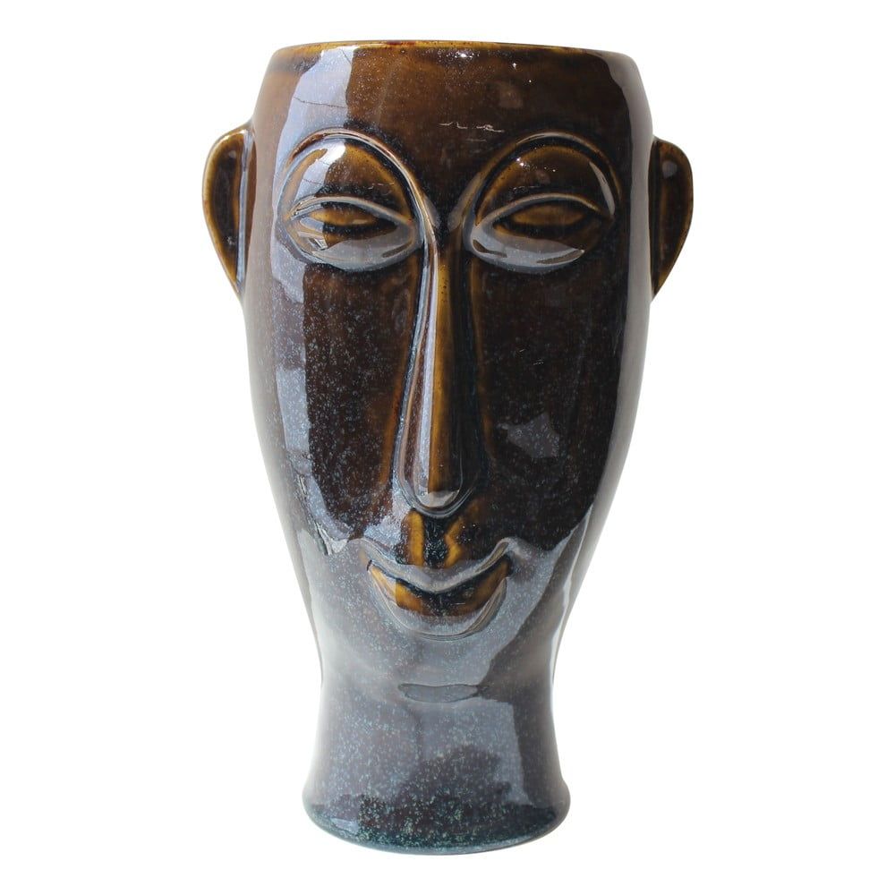 Tmavohnedá porcelánová váza PT LIVING Mask, výška 27,2 cm - Bonami.sk