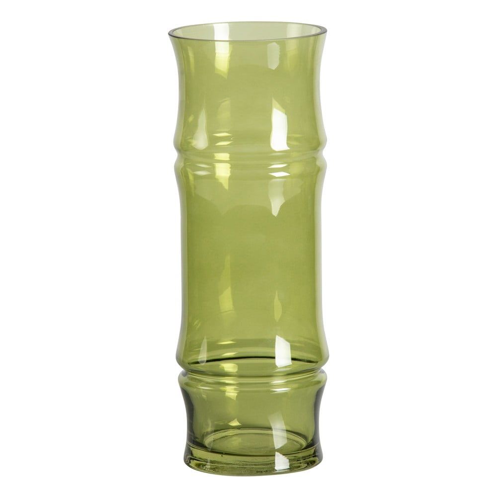 Zelená sklenená váza WOOOD Kane, výška 30 cm - Bonami.sk