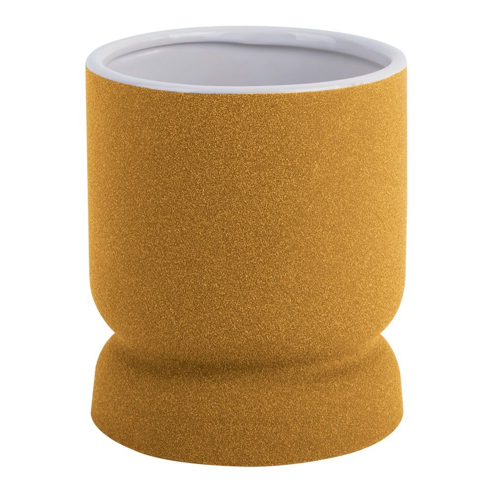 Žltá keramická váza PT LIVING Cast, výška 17 cm - Bonami.sk
