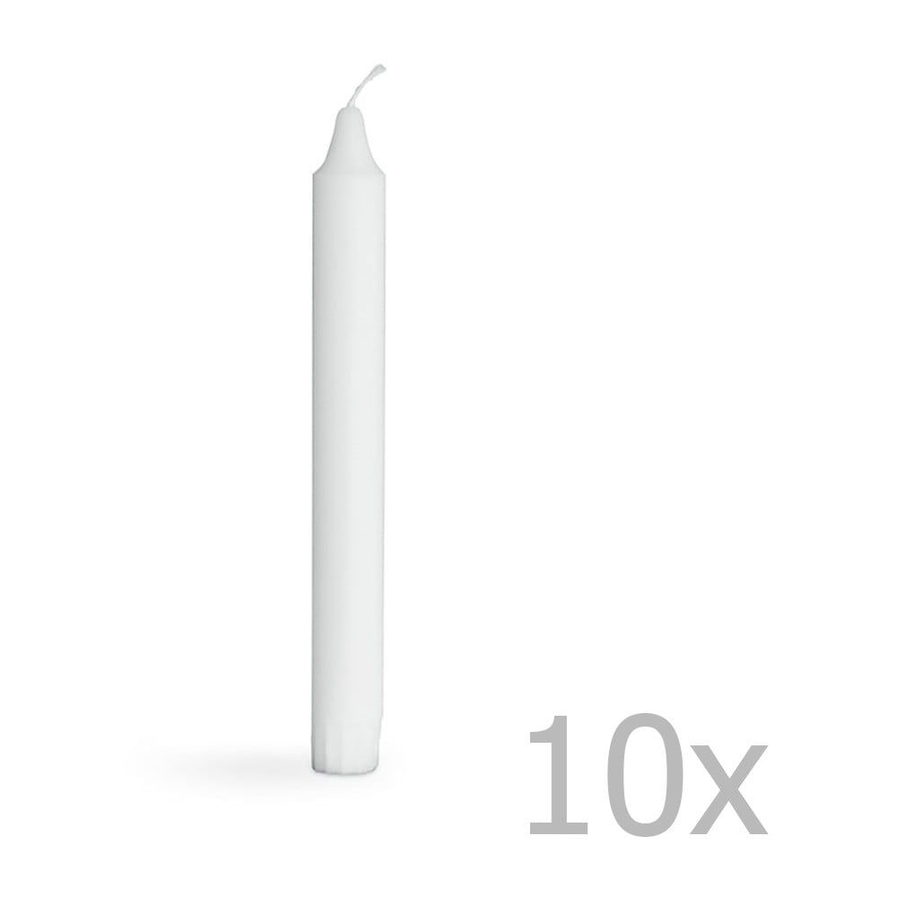 Súprava 10 bielych dlhých sviečok Kähler Design Candlelights, výška 20 cm - Bonami.sk