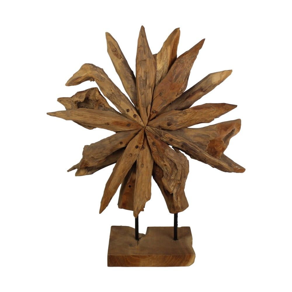 Dekorácia z teakového dreva HSM Collection Sunflower, 40 x 50 cm - Bonami.sk
