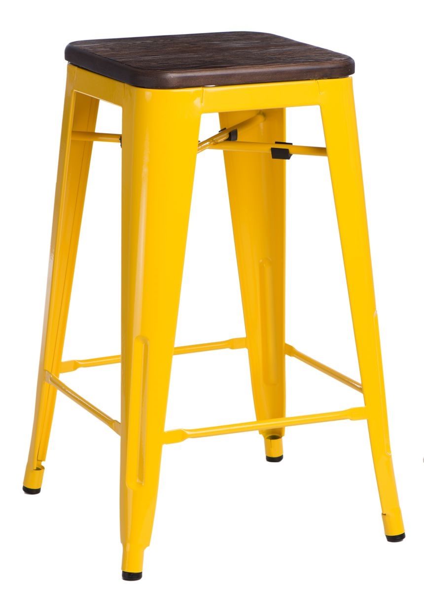  Barová stolička Paris Wood 75cm žltá sosna kartáčovaná - mobler.sk