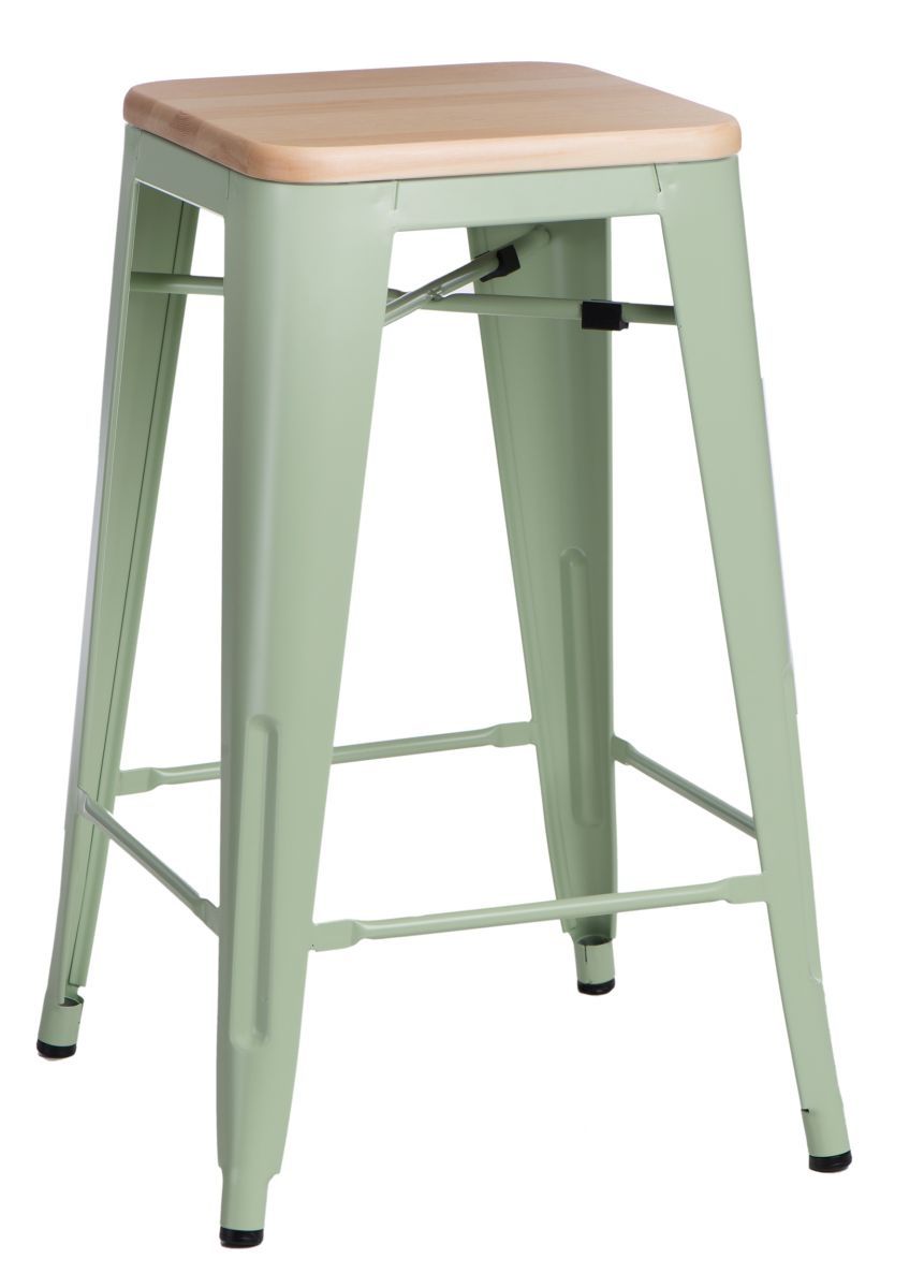  Barová stolička Paris Wood 75cm zelená sosna prírodné - mobler.sk