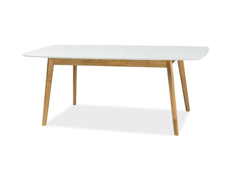 Byvajsnami SK, FELIS rozkladací jedálenský stôl, 150x90 cm, dub/biela - Byvajsnami.sk