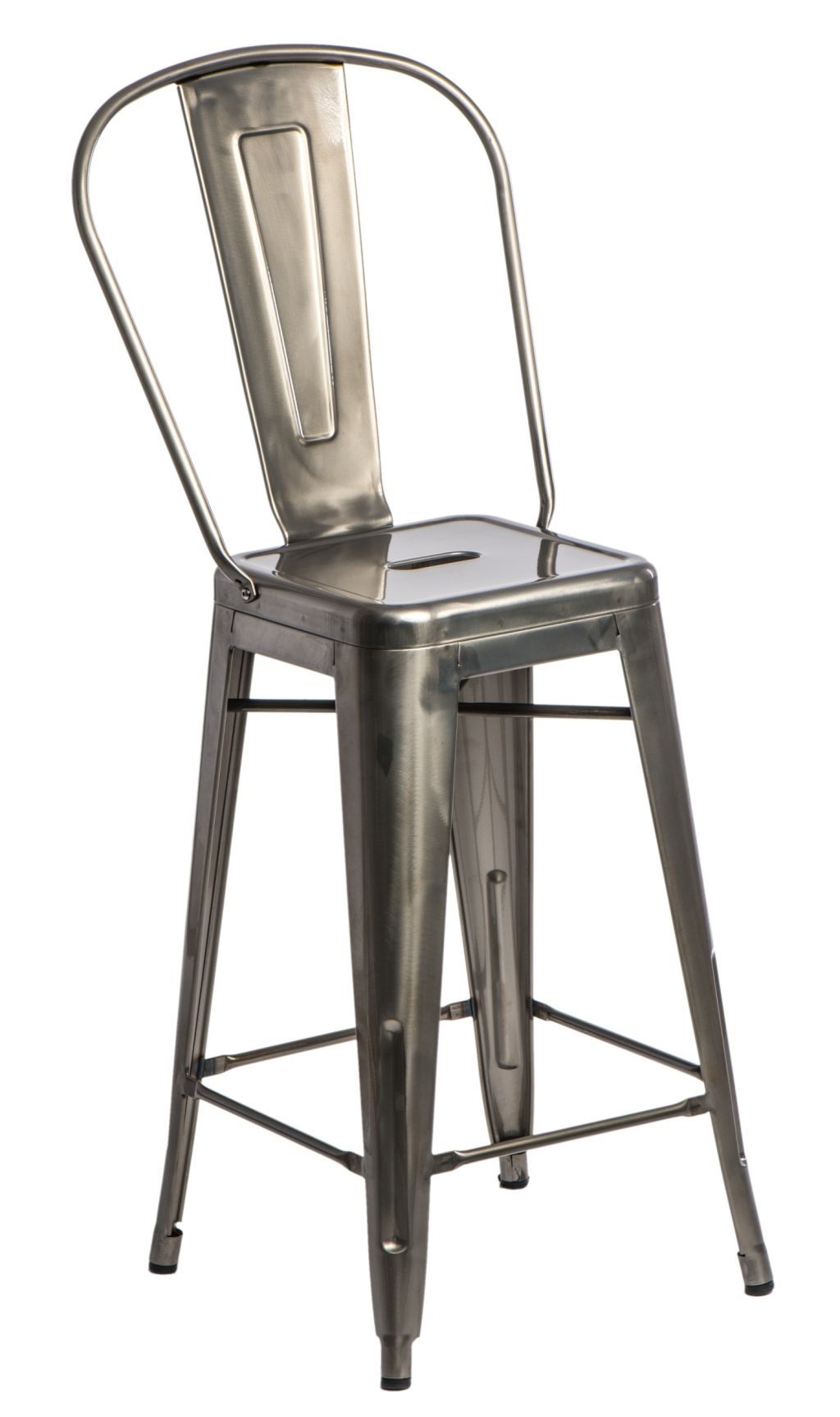  Barová stolička Paris Back kovová inšpirovaná Tolix - mobler.sk
